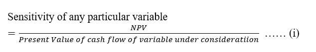 sensitivity analysis formula